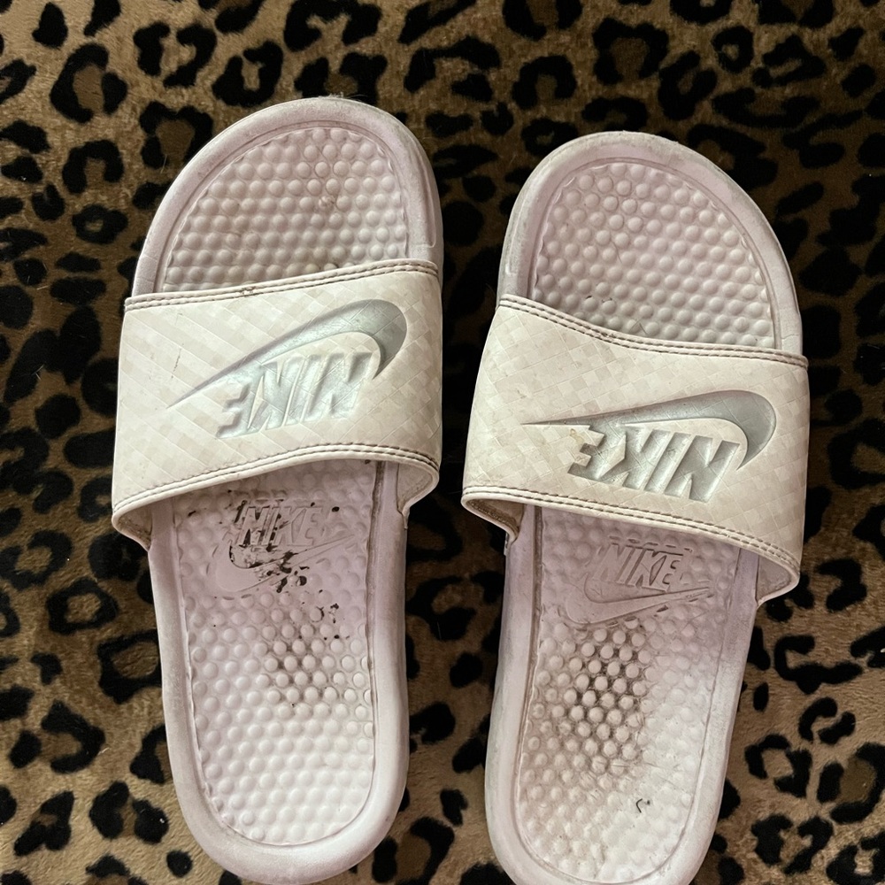 Nike Women's White Slide Sandals